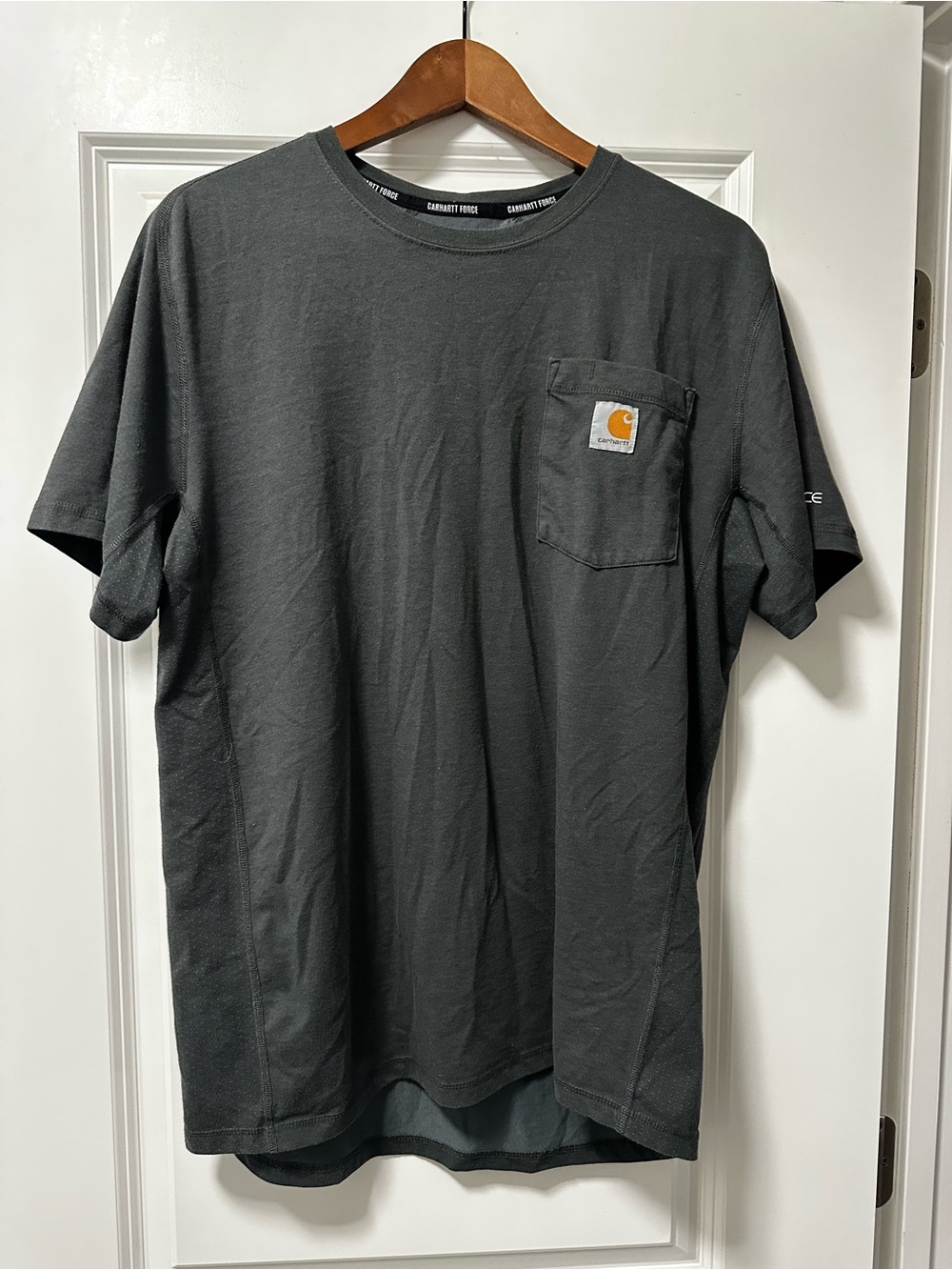 Carhartt Short-Sleeve Pocket Tee — Charcoal Gray